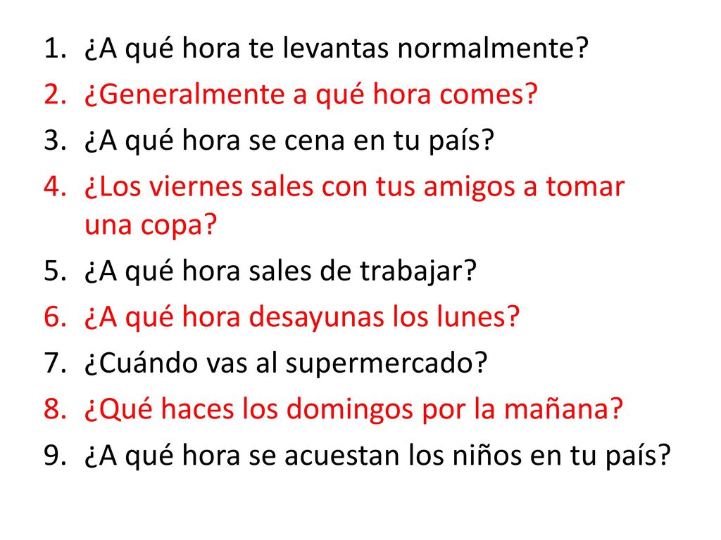 photo A Que Hora Te Despiertas Y A Que Hora Te Acuestas Generalmente te despiertas todos los dias entre