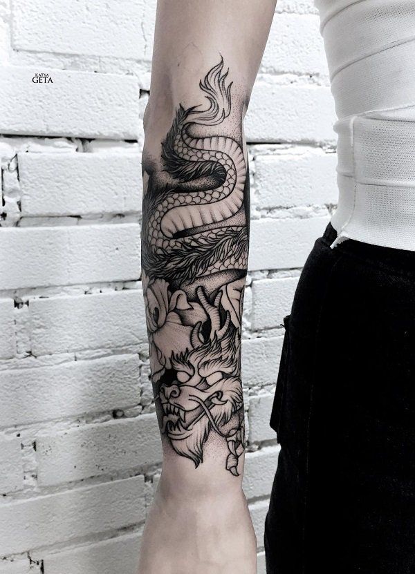 Featured image of post Black Dragon Forearm Tattoo