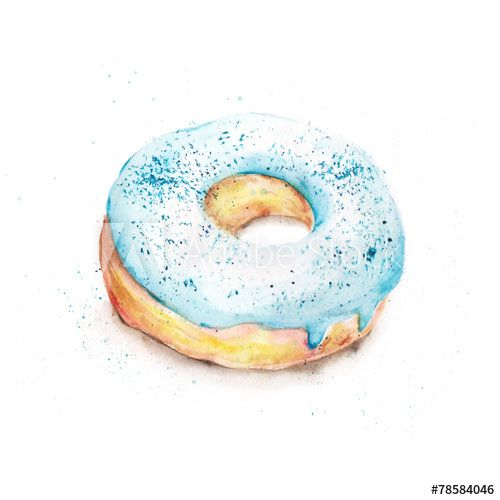 Featured image of post Blue Watercolor Donut