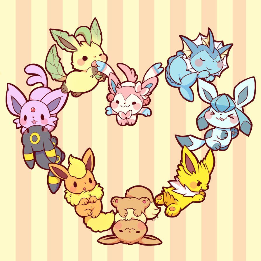 Featured image of post Kawaii Cute Eevee Evolutions Wallpaper