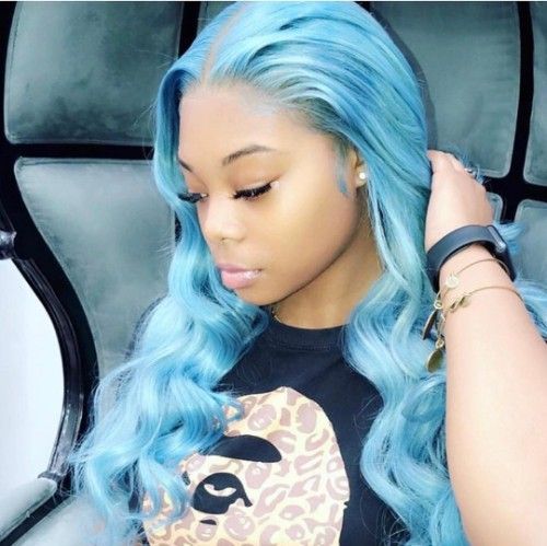 Featured image of post Light Blue Hair On Black Women