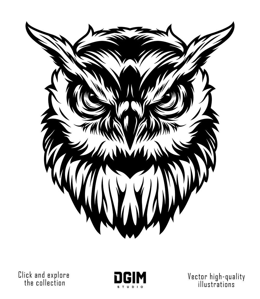 Featured image of post Owl Head Drawing Tattoo