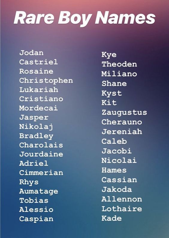 Featured image of post Rare Baby Boy Names Unique