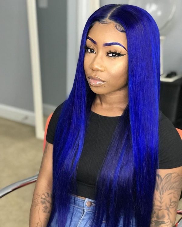 Featured image of post Royal Blue Hair On Black Women