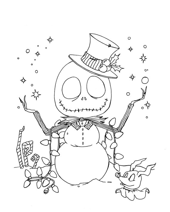 Featured image of post Santa Jack Skellington Coloring Page