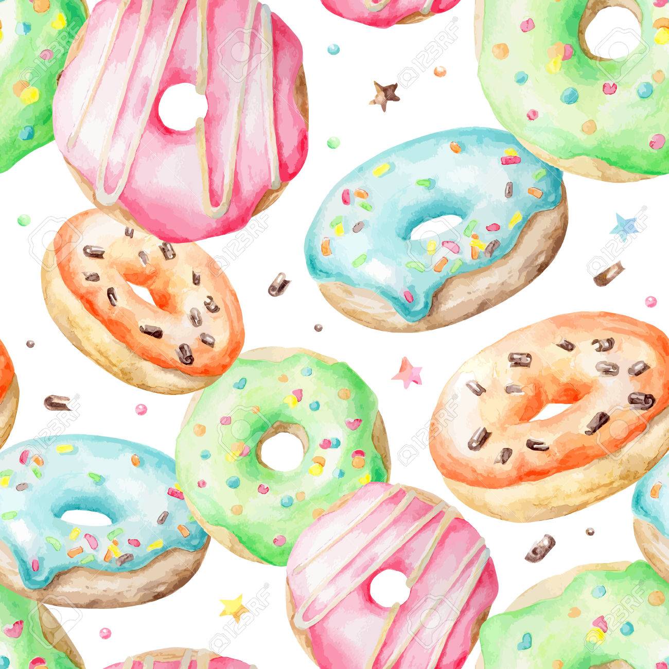 Featured image of post Watercolor Donut Background